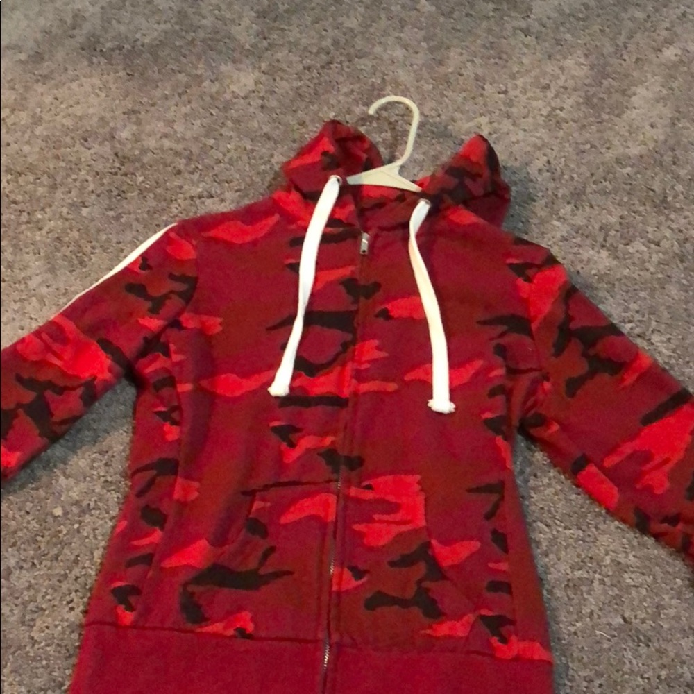 Fashion nova Red Camo hoodie
